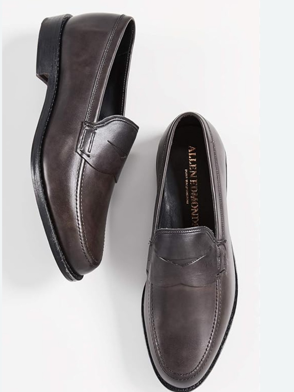 Allen Edmonds Wooster street brown leather loafers